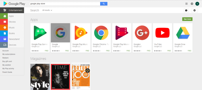 Google Play Store for Mac