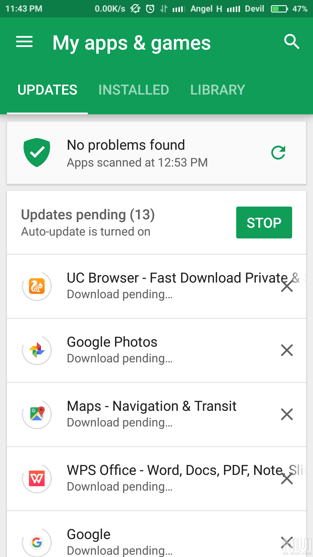 play store download pending solution