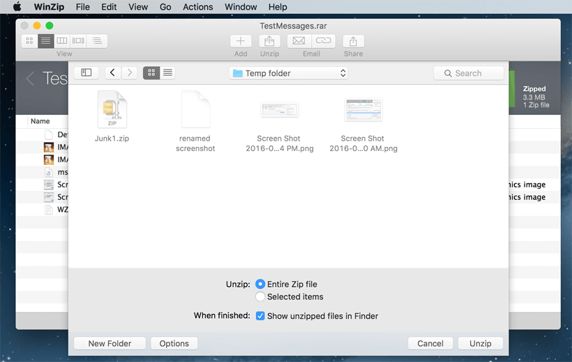 macbook asking me to buy winzip to download file