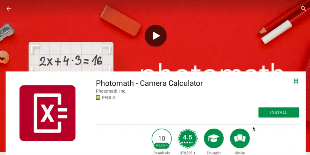 Photomath app for PC